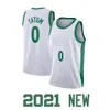 Tatum Jersey 8 Kemba 0 JAYSON WALKER Tatum 7 Jaylen 36 Marcus Brown Smart Green Blanc Blanc Blanc Basketball Basketball