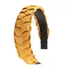 Braid Twist Hair Band voor Vrouwen Solid Color Hand-Woven Hoofdband Hoofddeksels Wide-Breemd Stof Geknoopte Haaraccessoires