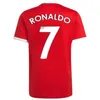 Fotbollströjor Ronaldo # 7 Rashford Pogba Sancho Shirt B.Fernandes R.Varane Lingard Martial Cavani Greenwood Shaw Fotboll Jerseys Unisex