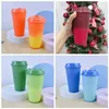 16oz färgbyte kopp varmvatten magi plast återanvändbar dricka tumblers med lock öl muggar kaffekoppar cyz2926 50pcs