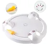 Elektryczne inteligentne dokuczanie kij Crazy gry Spinning Catching Mouse Donut Automatyczny Cattable Cat Toy LJ201125