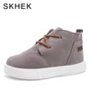 Skhek crianças sapatos meninas meninas outono nova moda super macio soft confortável meninos camurça toddler sapatos casuais sku066 201201