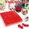 81 pcs Savon Roses Fleurs Séchées Artificielles Têtes Rose Bouquet Pour Pétales De Rose Bain Fête De Mariage Décoration Saint Valentin G222D