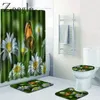 Tapis de bain Zeegle Motif floral Tapis de salle de bain Tapis de toilette Tapis de douche absorbants et tapis de sol Tapis de siège Tapis1