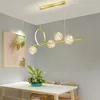 Ceiling Lights Modern Glass Bubble Pendant Lamp For Living Room Dining Table Long Hanging Gypsophila Gold Black Nordic 220V