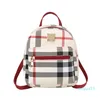 Stylish and Versatile Casual Plaid Backpack Japanese and Korean Style Student Backpack Shoulder Crossbody Women's Bag Mini Schoolbag