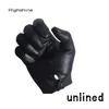 Highshine Unlined Wrist Button One Whole Piece of Sheep Leather Touch Screen Winter Gloves for Men Black and brown LJ2012211076068