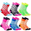 Calzini sportivi antiscivolo Fai da te Uomo Donna Calzino da bicicletta Calcio Basket Sudore Succhiare Calzini Ciclismo Moda Stripe Dot 7qt G2