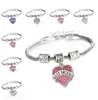 45 types Diamond Love Heart Bracelet Mom Aunt Daughter Grandma Believe Hope best friends Crystal Bracelet Will and Sandy Drop Ship GD948