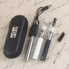 E CIGS EGO T eCigarettes Evod Vaporizerペンスターターキットワックスオイルガラスグローブダブペンズドームタンクジッパーキャリーケース