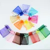 Emballage cadeau 50pcs sacs bijoux Organza sac mariage fête d'anniversaire pochettes à tirer présent bijou bonbons merci emballage1