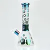 12 "Galvanoplado Beaker de vidro Bongo Tubulação de água Hookah Bongs 7mm de espessura de cinza de gelo apanhador de cinzas de petróleo fumando bubbler tubulações tigela