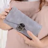 Women's 2021 New Fashion Casual Pu wallet Three Fold Multi Card Slot Large Capacity Long Coin Purse Clutch Purse