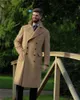 Manteau Long d'affaires formel d'hiver, costume Tuxedos chaud pour hommes, Blazer de dîner de bal, une seule veste