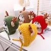 5 colors baby knitted hat autumn and winter infant cute antler wool hat children's cartoon ear protection warm