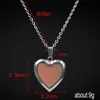 Heart locket necklace Temperature sensing Color Changing stainless steel chain women necklaces fashion jewelry will and sandy gift