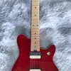 Gitara elektryczna Czerwony Kolor Mahogany Body Made China Wysokiej jakości Maple Wood Fingerboard 22 Fret