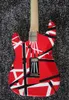 Rare 5150 Edward Eddie Van Halen Franken Black White Stripe Red Electric Guitar Maple Neck & Fingerboard, Floyd Rose Tremolo & Locking Nut