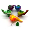 Mini gorgogliatore originale modello mimi-elefante Tubi per l'acqua Colore multiplo Silicone-bong-narghilè Ciotola di vetro DIMENSIONI: 11 * 10,5 * 6 cm