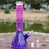 Glow In Dark Big Bongs Water Pipes Straight Tube Glass Bong Oil Rigs Percolator Heady Glass Beaker Handwork 7mm Thick Wholesale