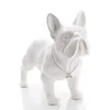 Resina francesa bulldog cã estátua de decoração de decoração de decoração artesanato decoração de cão de decoração de cães resina estatueta de animais T200710