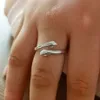 2021 Fashion 925 Sterling Silver Justerbar Ring Jag kommer att ge dig en kram kvinna kärlek ring par jewey