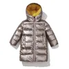 Shiny Girls Down Parkas Winter Girl Vestes chaudes Kid Fashion Épaissir Long Survêtement pour Bébé Garçons Enfants Manteau Vêtements LJ201125