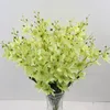 10Pcs Fake Cattleya (7 stems/Bunch) 23.62" Length Simulation Orchids for DIY Bridal Bouquet Home Decorative Artificial Flowers