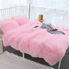 Modern Luxurious Plush Faux Fur Bedding Sets Solid Color Velvet Winter Duvet Cover with Pillowcase Twin Queen Size