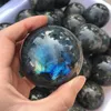 Cristal de labradorite naturel poli, boule de sphère, cristal de guérison de haute qualité T2001178675387