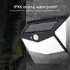 Solar LED utomhusljus 100LED 114LED 136LED 206LED 208LED 212LED Trådlösa solampor PIR Motion Sensor Solar Street Light