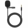 Clip-on طية صدر السترة مصغرة Lavalier Mic Microphone 3.5mm جهاز الصوت الخارجي للهاتف المحمول تسجيل الكمبيوتر