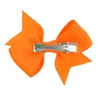 100PCS Solid Ribbon Bows 2.1INCH Kleine Haarspange für Baby Mädchen Boutique Hairgrips Handmade Infant Haarspangen Haarschmuck
