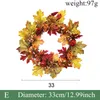 Decorative Flowers & Wreaths Autumn Color Artificial Pumpkin Leaf Wall Hanging Wreath Home Halloween Harvest Festival Christmas Decoration D