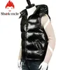 mens down vest with hood