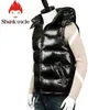 mens down vest met capuchon