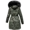 Kadınlar Kış Ceket Kapşonlu Parkas Kış Paltosu Kadınlar Gevşek Parka Kürk Yaka Pamuk Yastıklı Ceketler T200212