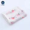 Couverture de swaddle en coton biologique Flamingo Print Muslin Couvertures de bébé Serviette de swaddle pour nouveau-nés Baby Wrap Kids Drap de lit LJ201014