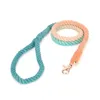 Dog Leash Rope Gradient Color Hand dyed Woven Cotton Fashion Art Pet Supplies Personalized Basic Leashes 1 LJ201112
