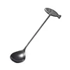 Ice Cream Spoon 304 Stainless Steel Coffee Stirring Scoop Cute Cat Fish Decor Long Handle Scoops Water Drop Shape Creative New 3 1sh G2