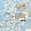 Chains ALWAYS Necklace Encouragement Jewelry For Son Daughter Stainless Steel Key Ring Chain Printed Inspirational Words1