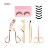 1 Set False Eyelash Tweezers Eyelash Extension Curler Nipper Auxiliary Clamp False Eyelashes Applicator Makeup Forceps Tool