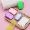 500sets Disposable Soap Paper Washing Hand Bath Clean Pocket Size Scented Slice 20pcs/pack Sheets With Box Foaming Soap Flakes Paper
