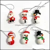 Objets décoratifs Figurines Accueil Accents Décor Jardin Mini Main En Verre Arbre De Noël Art Ornements Colorf Haute Qualité Mignon Pendentif Xma