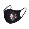 IGH KALİTE DHL3-7 Günler Noel Yetişkin Calico Maskesi Anti-Sis Yıkanabilir Pamuk Renk Karikatür Parti Moda Tasarım Saf Siyah Toz