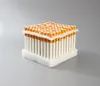 Cigarettform rökrör keramisk cigarett hitter rör gult filter färg100pcsbox 78mm 55mm en hitter bat metall rökning w5201180