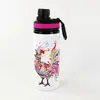 DIY Sublimation Blanks White Gater Bottle Cups Cups Layer Tumblers Tumblers Cupt مع الأغطية 5 ألوان 600 مل 20 أوقية B0608T03