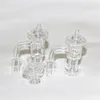 Rökning Quartz Vakuum Banger Nail Set Terp Nails OD 25mm med Carb Cap 14mm Clear Glass Ash Catcher