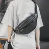 Deri açık seksi perçinler bel çantası çantası göğüs fany paketi seyahat kasiyer kemer çantası kadın hip-hop rock punk cüzdan