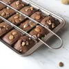 18 Посуда для выпечки полости Pans Выпечки Непричастные квадратные Решенные Шоколад Шоколад Десерт Торт Брауни Форма